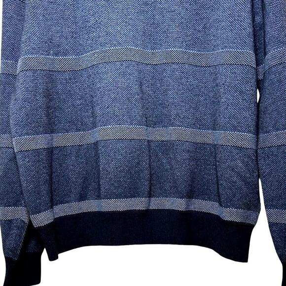 Brooks Brothers Men’s V Neck Cotton/Cashmere/Silk Blend Sweater Blue Size Large - Picture 5 of 8